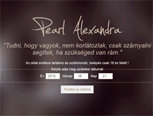 Tablet Screenshot of pearlalexandra.com